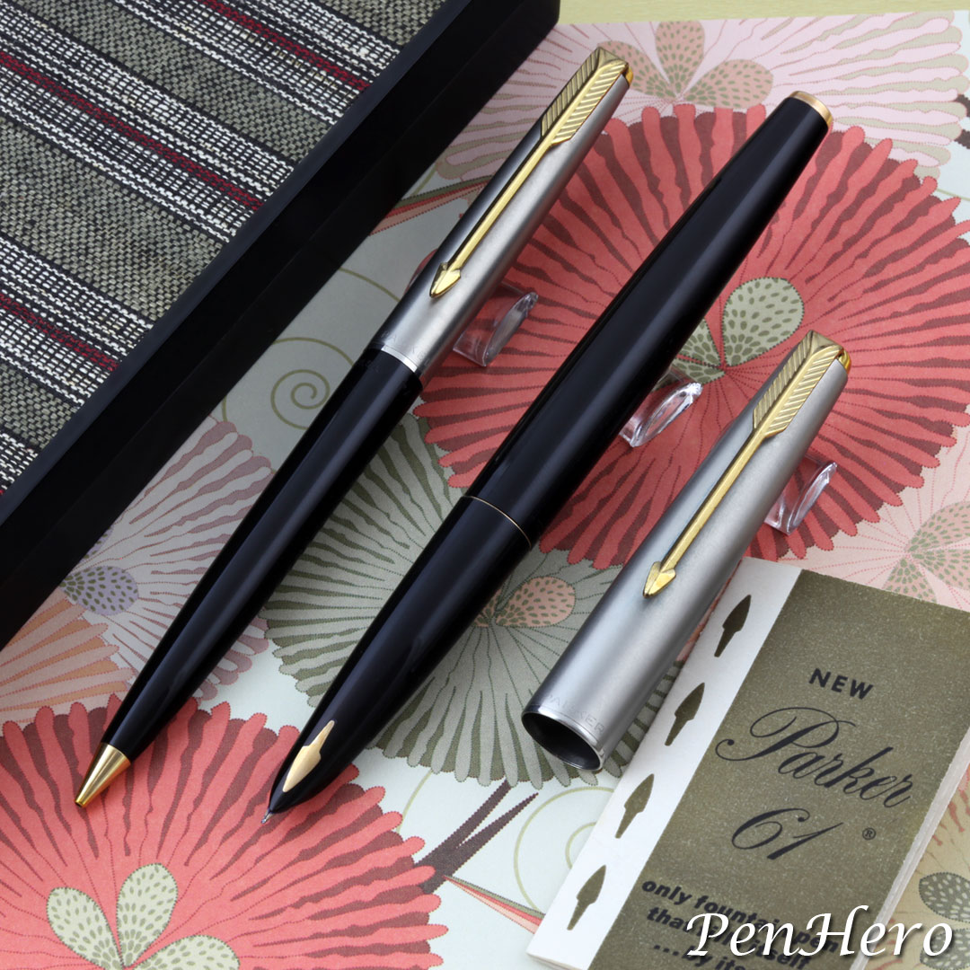 Parker 45 Flighter Deluxe Ballpoint Pen and Pencil Set - Brushed