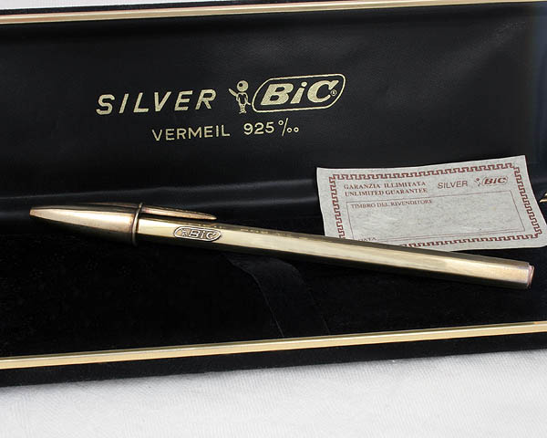 Writing pens- 1- Silver 1 - Gold - BIC -CELEBRATION-Crystal  -1.0mm-blue-black