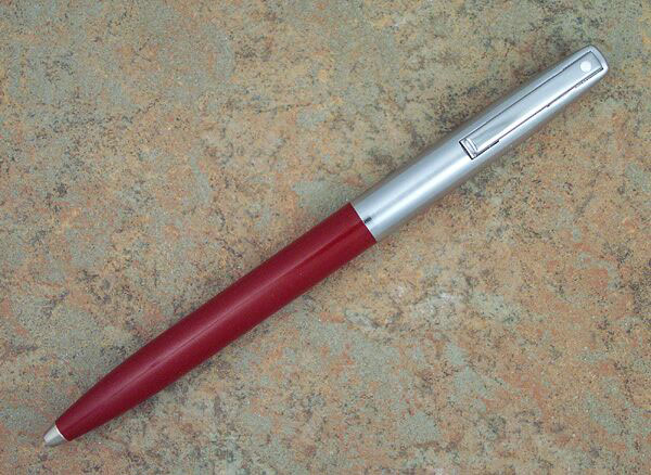 Scarlet Red Ballpoint Pen Vintage Sheaffer Triumph Imperial Reminder Clip 