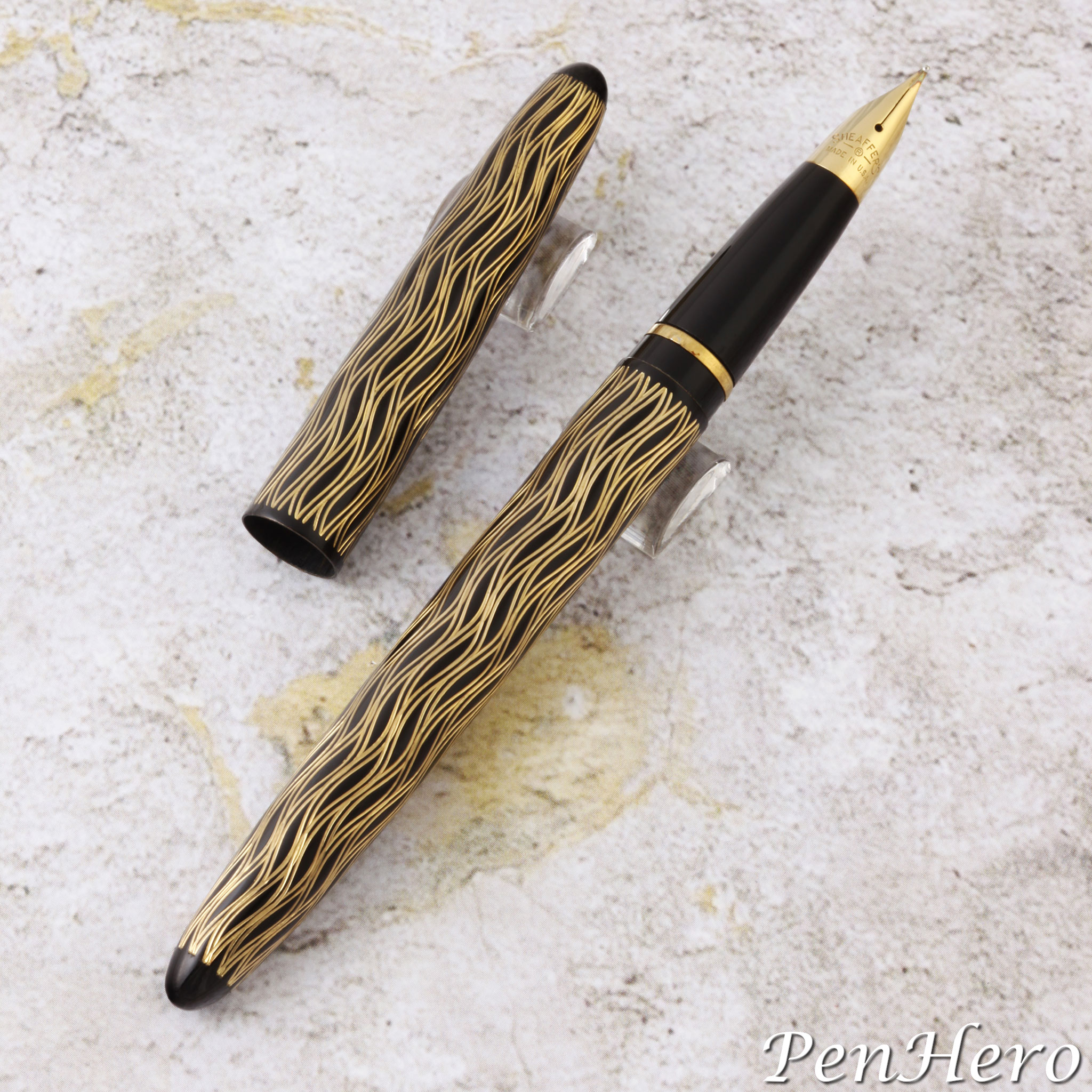 HERO fountain pen 760 pure black Liya gold ring Daming iridium