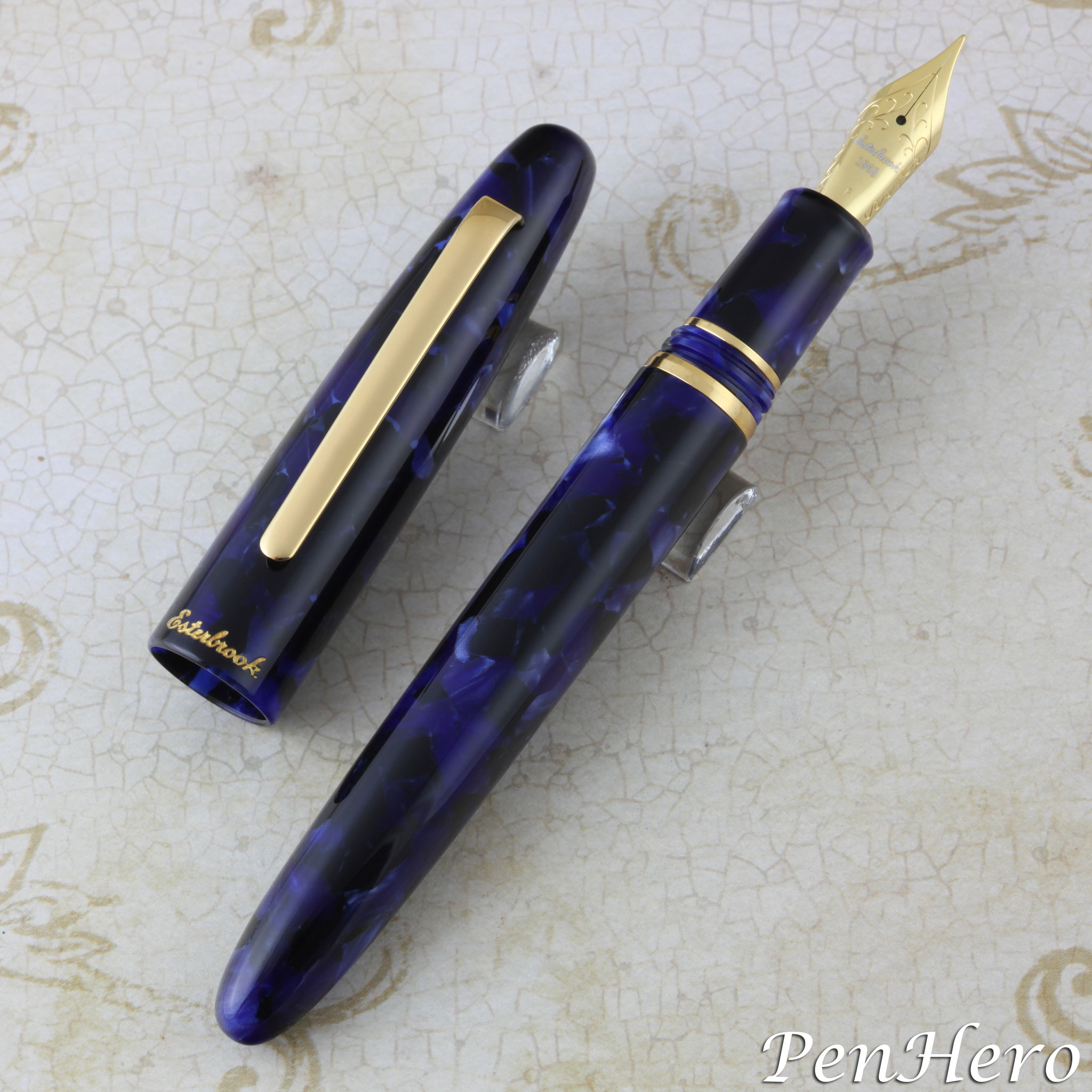 Jinhao X450 Blue Marble Fountain Pen MEDIUM Nib Gold Trim 16 Styles 
